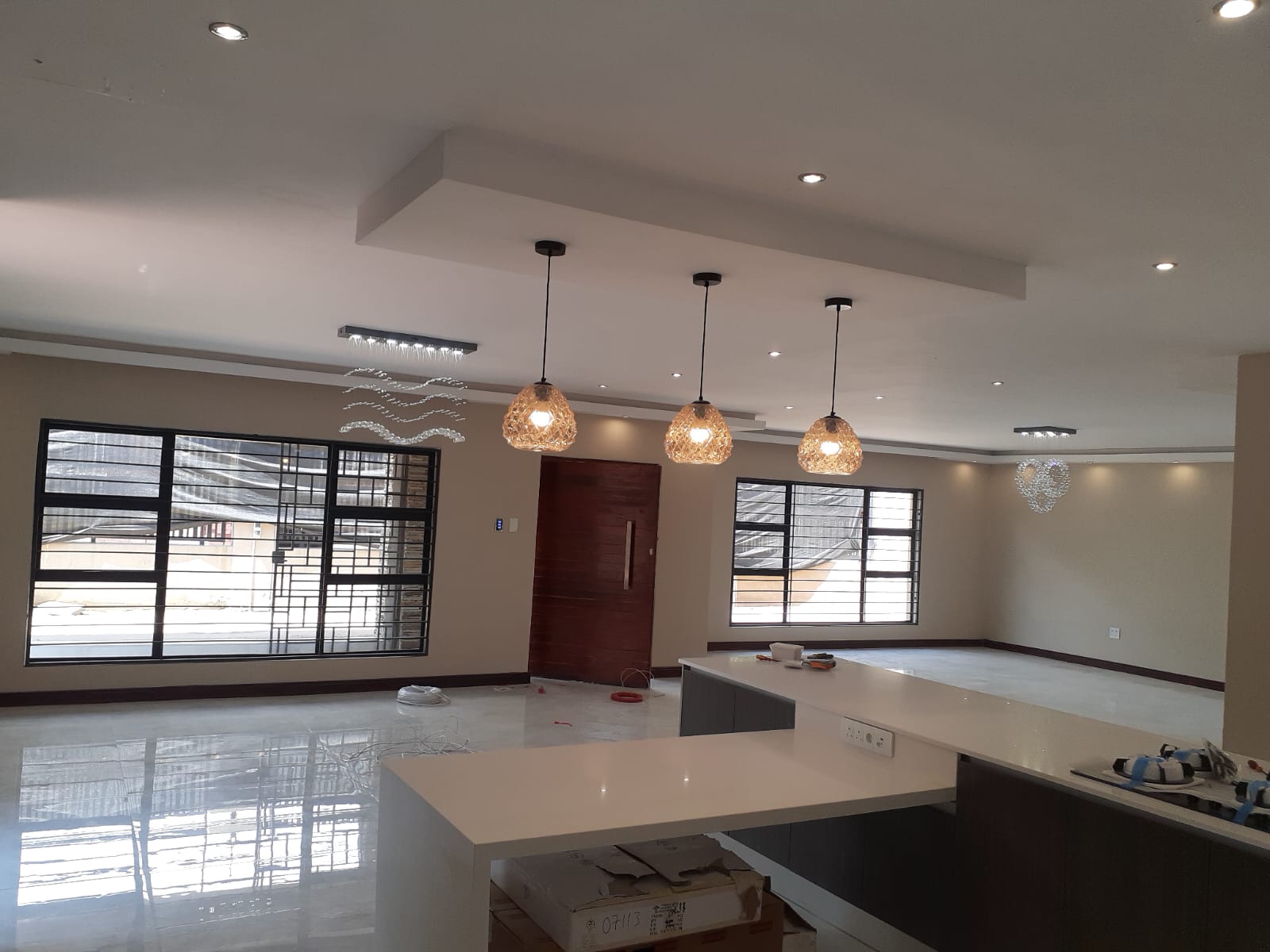 Power People electrician installing lighting in Meyerdale